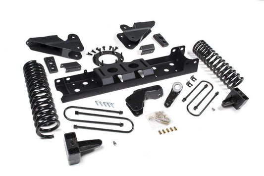Zone Offroad 2019 Ram 3500 4in Radius Arm Bracket Gas - 2in Rear Block w/o Overload - Nitro Shocks