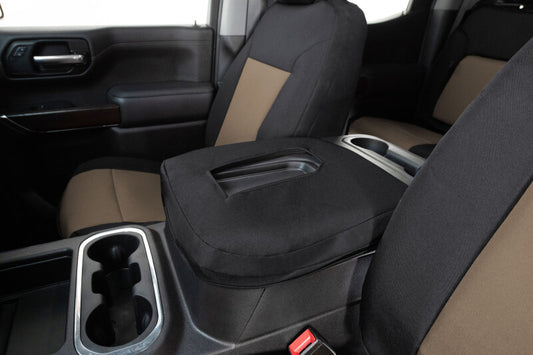 Covercraft 21-24 Ford Raptor Endura PrecisionFit Custom Front Row Seat Covers - Tan/Black