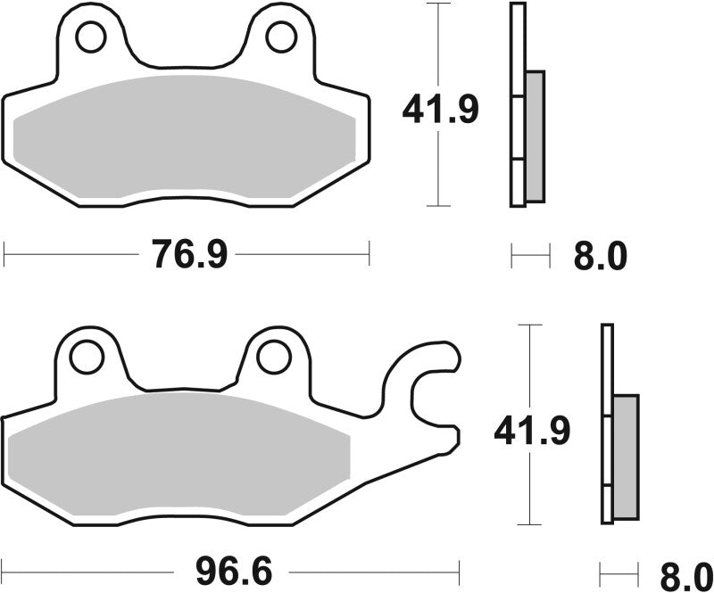 Brembo 11-14 Can-Am Commander Left 800cc Sinter Brake Pad - Front