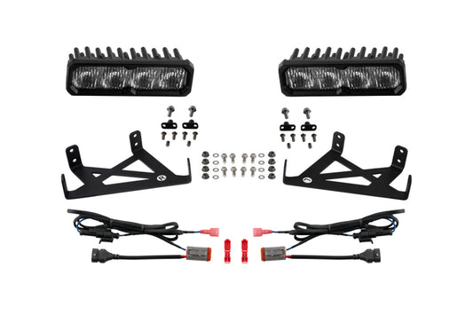Diode Dynamics 2020-2022 Ford F-250 Super Duty F250 Fog SS6 Max LED Kit White 6000K
