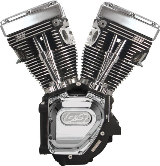S&S Cycle 99-06 BT T124 Long Block Engine w/ 585 Cam - Silver