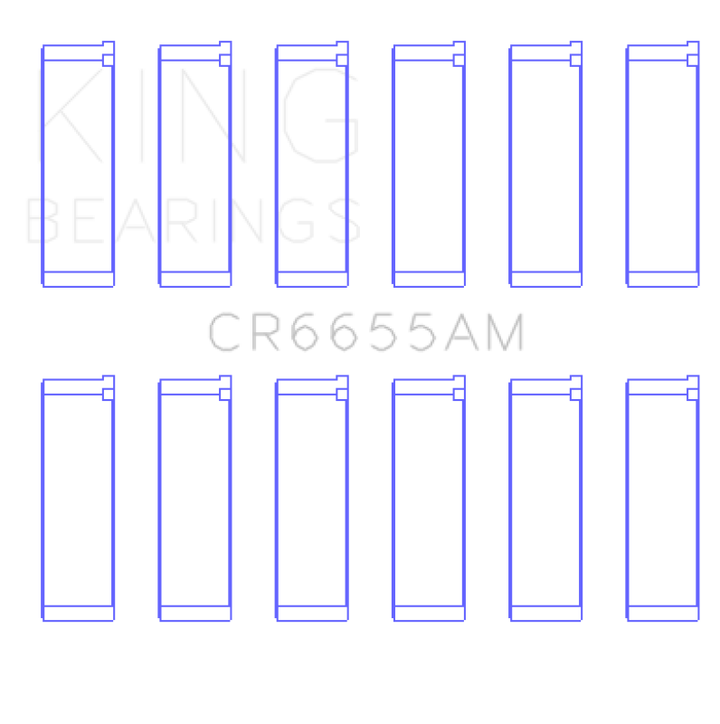 King Engine Bearings Mazda JE39 (Size STD) Connecting Rod Bearings Set (6 Pairs)