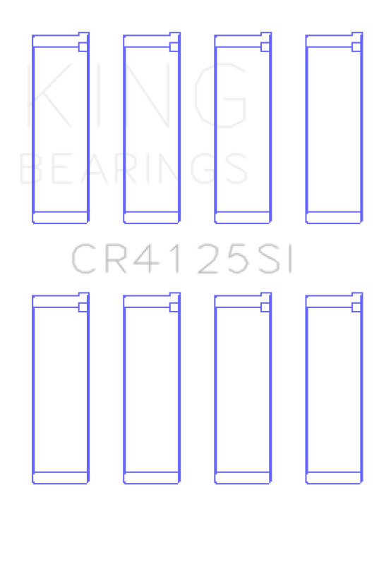King Subaru EJ15/EJ16/EJ18/EJ20/EJ22/EJ25 (Size 0.75mm) Silicone Bi-Metal Alum Rod Bearing Set