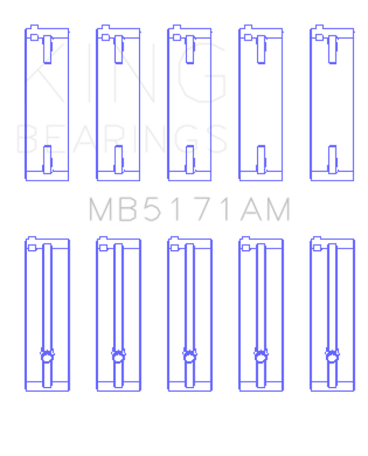 King Engine Bearings Mazda FS-DE L4/FP L4/FS L4 DOHC 16 Valve (Size +0.25) Main Bearing Set