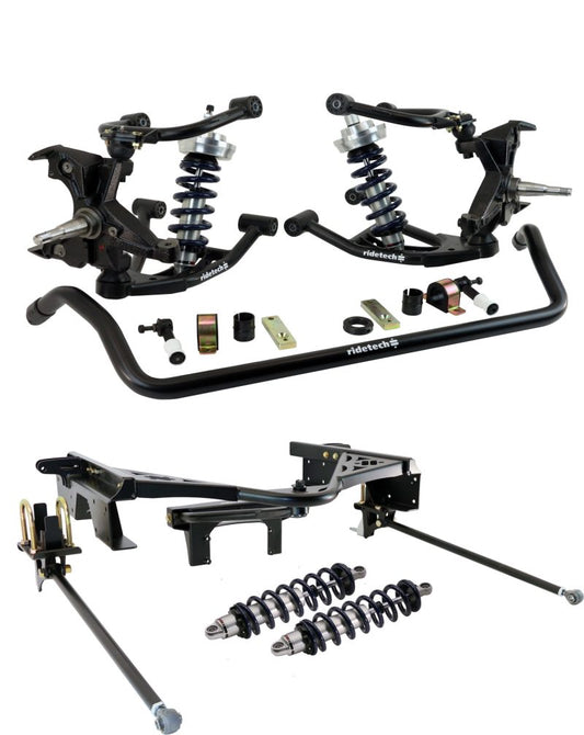 Ridetech 88-98 Chevy C1500 2WD CoilOver Suspension System 14 Bolt Rear Wishbone w/ HD Drop Spindles