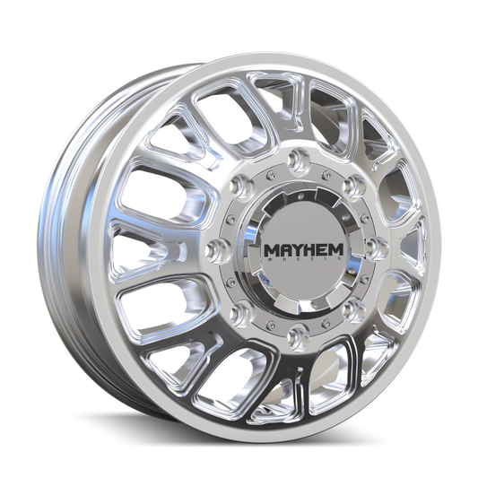 Mayhem 8107D Cogent Dually 17x6.5 8x210 BP 125mm Offset 154.2mm Bore Polished Wheel