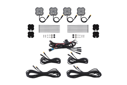 Diode Dynamics Rock Light - Red/White M8 Magnet 4-Pack