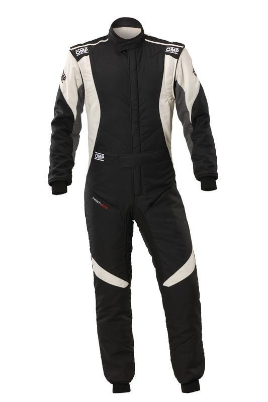 OMP FIRST EVO ELLE OVERALL my2025 FIA 8856-2018/SFI BLACK / WHITE SZ 42