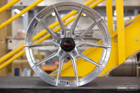 Vossen x Novitec NF10 20x9in - 5x114.3 BP - ET39 - Brushed Gloss Clear Ferrari 458 Front Wheel