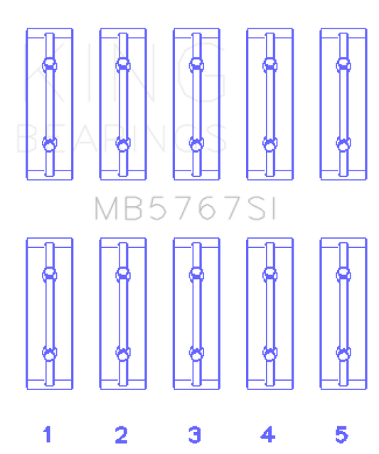 King Engine Bearings Nissan HR15/16DE (Size STD) Main Bearing Set