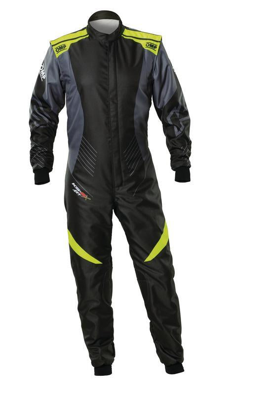 OMP KS-2 Art Suit Black/Fluo Yellow - Size 150 (Kids)