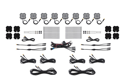 Diode Dynamics Rock Light - Red/White - M8 Magnet 8-Pack