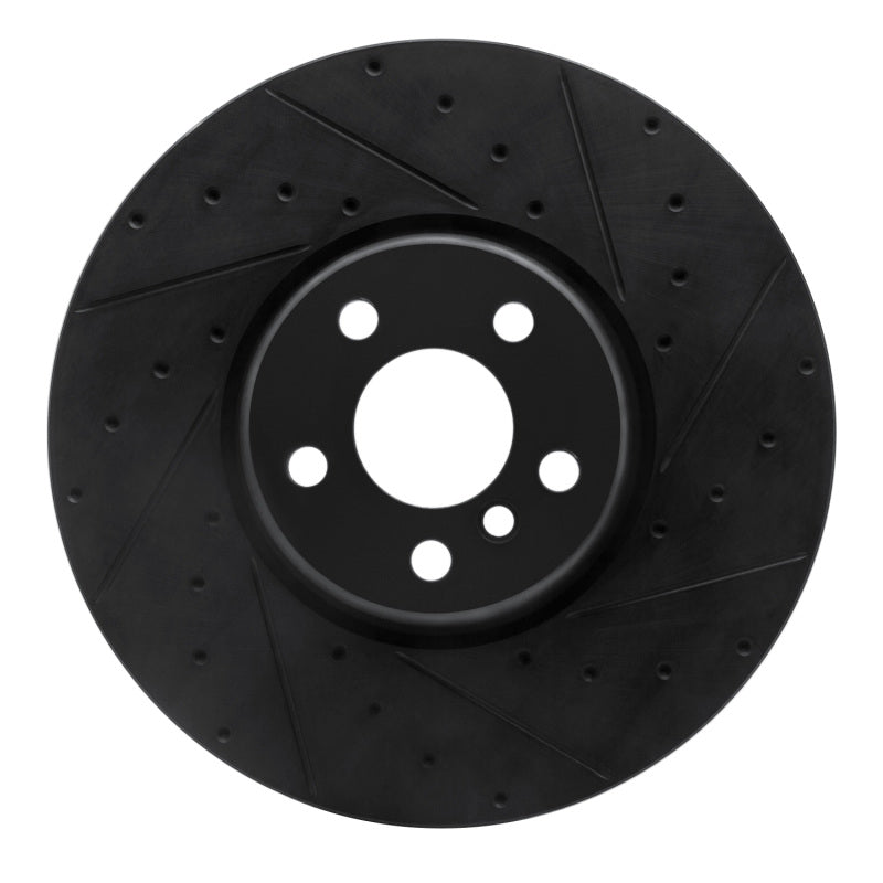 R1 16-25 BMW 330i xDrive Front & Rear Drilled & Slotted Black Brake Rotor Set