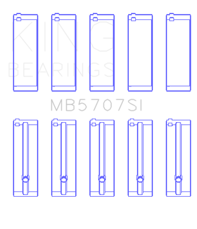King Engine Bearings Hyundai G4KE/G4KC Main Bearings (Set of 5)
