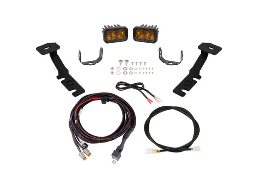 Diode Dynamics 19-25 Toyota RAV4 C2 2.0 LED Ditch Light Kit - Sport Yellow Combo