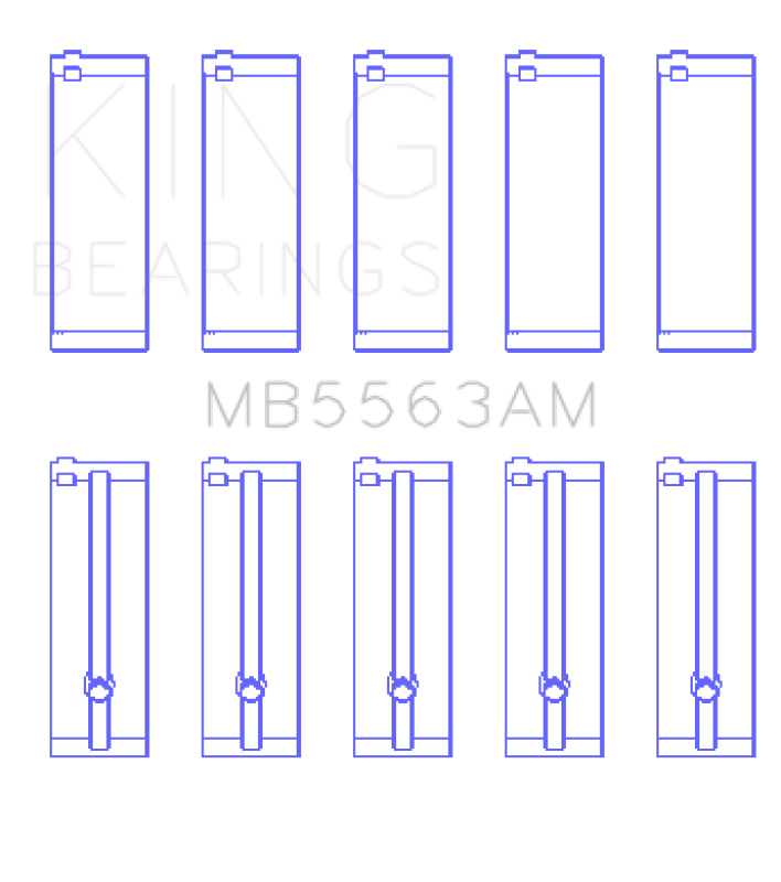 King Engine Bearings Toyota 3Y (Size +0.75mm) Main Bearing Set