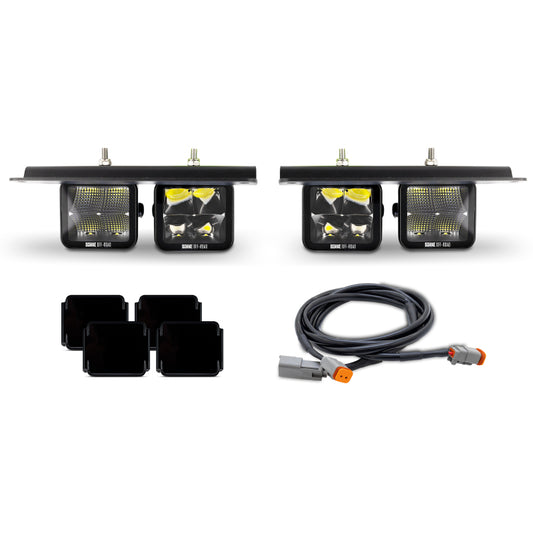 Borne Off-Road 2021+ Ford Bronco Direct Fit Pods - Modular Bumper - Kit of 4 - Fog - Up