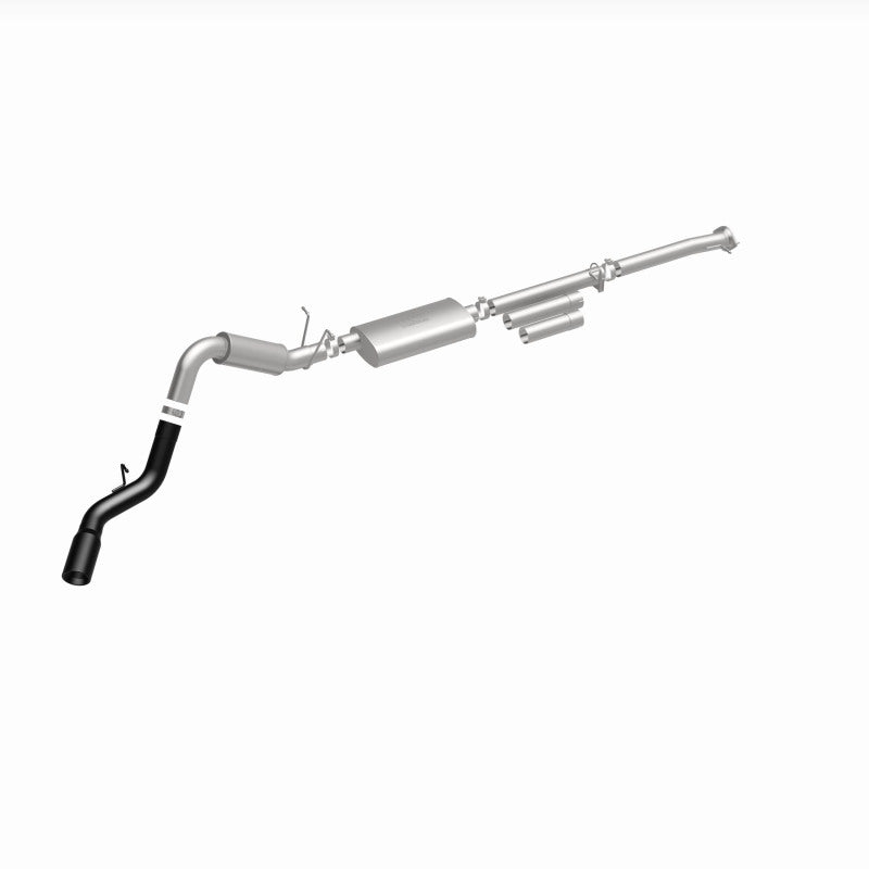 MagnaFlow 11-19 GM 2500/3500 6.0L 4in Single Passenger Side Rear Exit Cat-Back Exhaust w/Black Tips