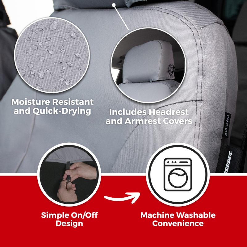 Covercraft 22-26 GMC Sierra 1500 SeatSaver Custom Seat Cover - Polycotton Tan