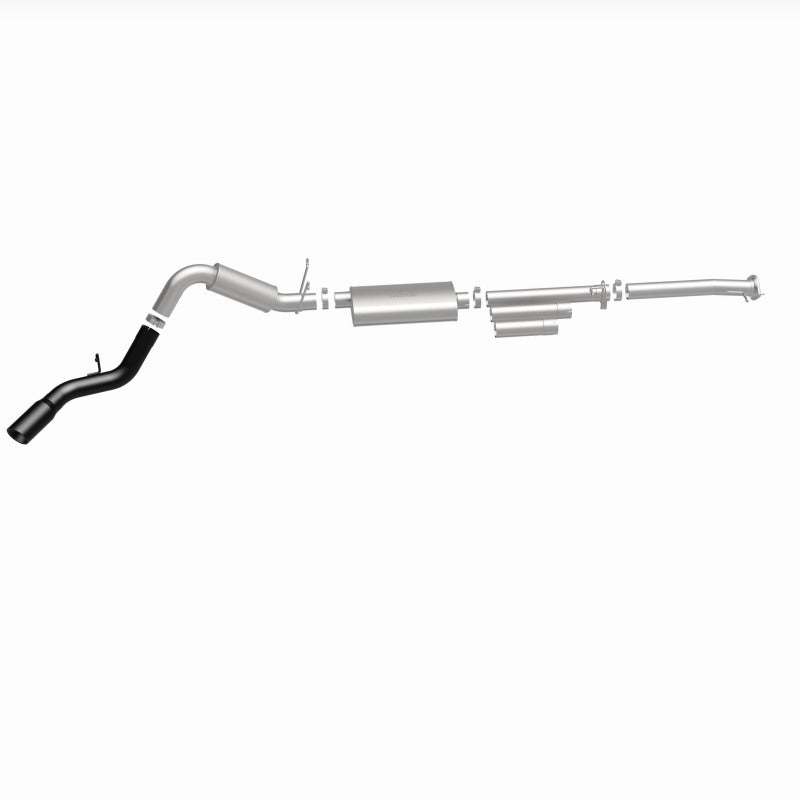 MagnaFlow 11-19 GM 2500/3500 6.0L 4in Single Passenger Side Rear Exit Cat-Back Exhaust w/Black Tips
