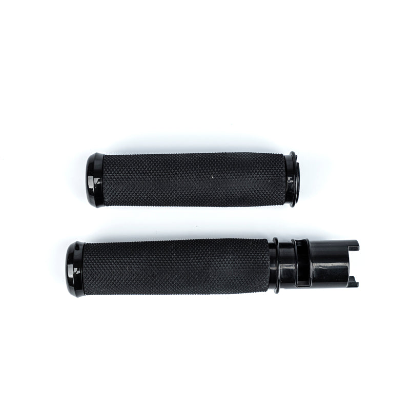 Bikers Choice Billet Aluminum Black Throttle-By-Wire Contour  Grips