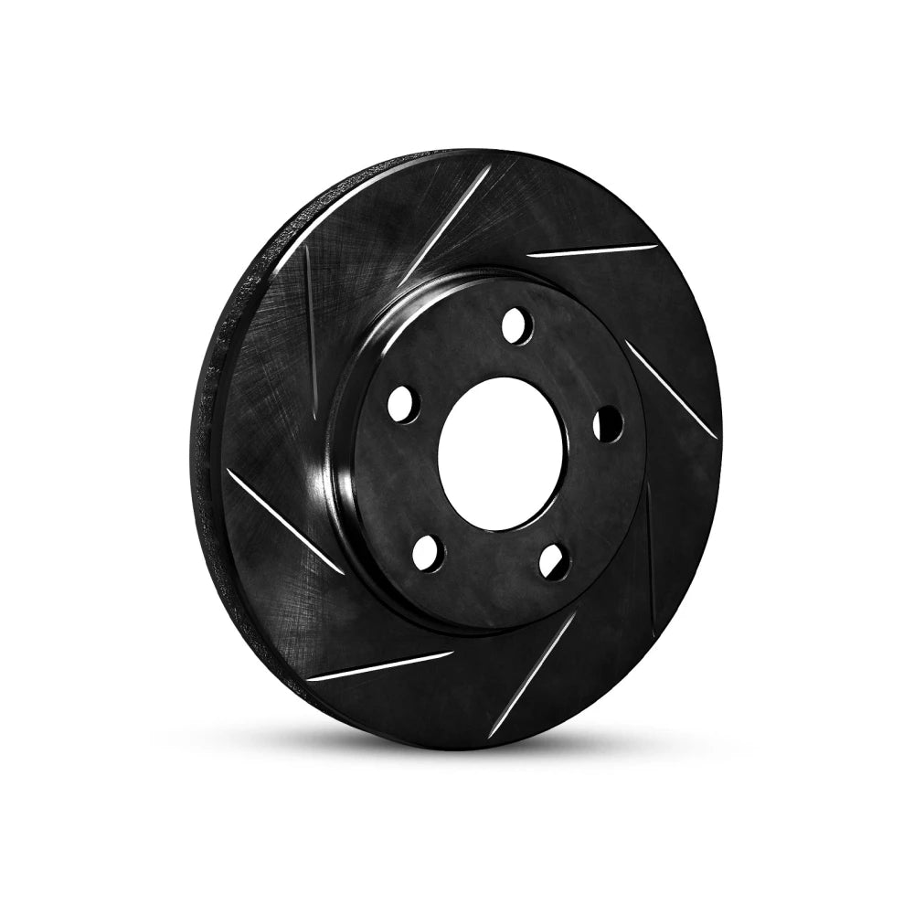 R1 18-22 Honda Odyssey Rear Left Slotted Black Brake Rotor
