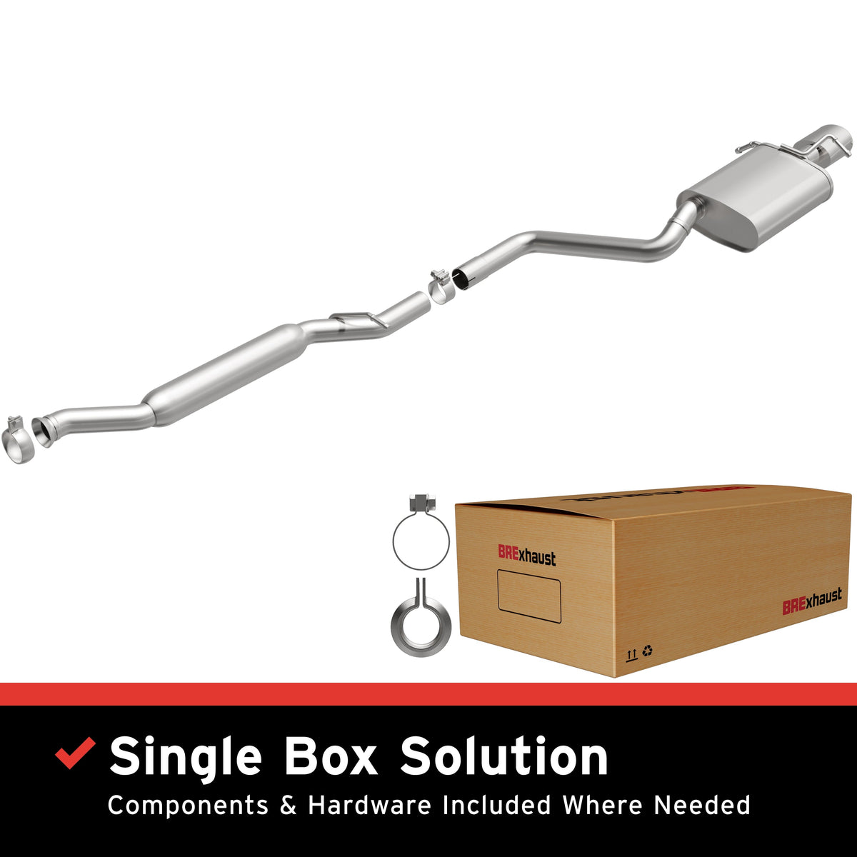 BRExhaust 12-15 Mercedes-Benz C250 1.8L Turbo Replacement Exhaust System