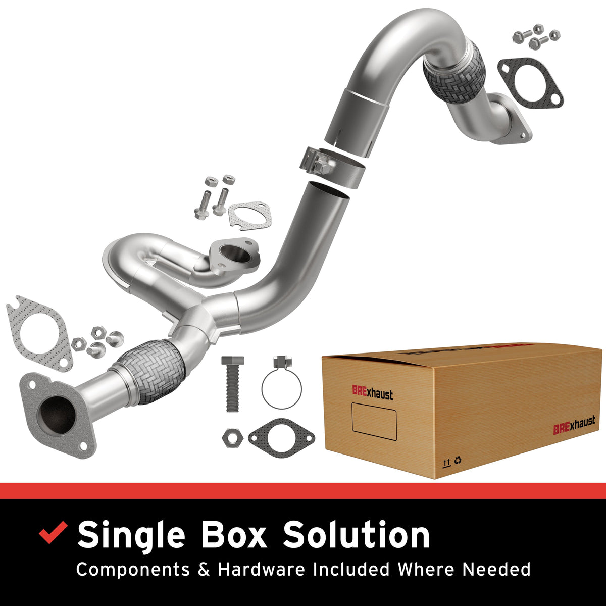 BRExhaust 08-12 Chevrolet Malibu / Pontiac G6 2.4L Replacement Front Pipe Kit