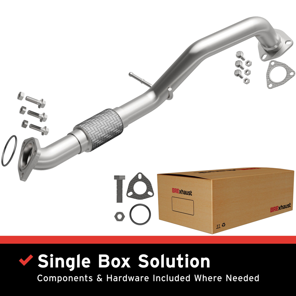 BRExhaust 13-17 Honda Accord 2.4L L4 Replacement Front Pipe Kit