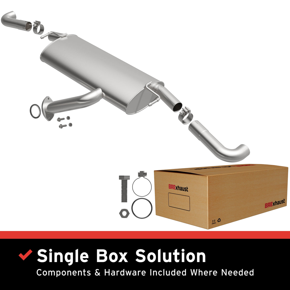 BRExhaust 10-15 Lexus RX350 3.5L V6 Replacement Rear Muffler Kit