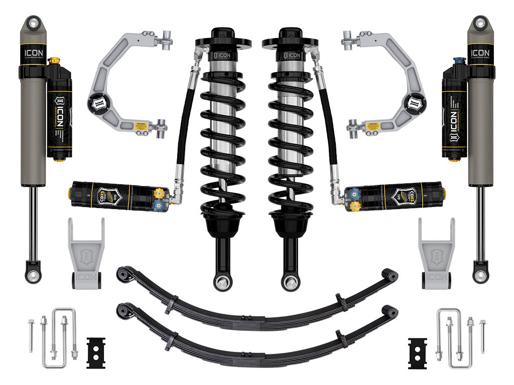 ICON 21-24 Ford F-150 Tremor 2.5 Series Billet CDXS Suspension System w/ Leaf Pack