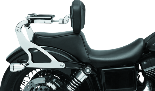 Kuryakyn Fixed Mounts Multi-Purpose Driver/Passenger Backrest 06-17 Dyna Models Chr (No Mount)