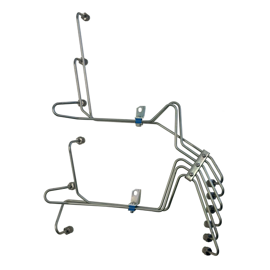 Industrial Injection 94-98 Dodge Cummins (12V) P-Pump .093 Line Set - Pre-Bent Stainless Steel