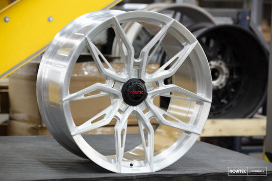 Vossen x Novitec NF11 21x9.5in - 5x114.3 BP - ET28 - Brushed Gloss Clear Ferrari SF90 Front Wheel
