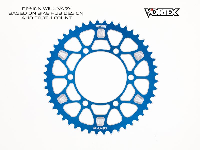 Vortex Racing V4 46 Tooth 525 Rear Sprocket - Blue