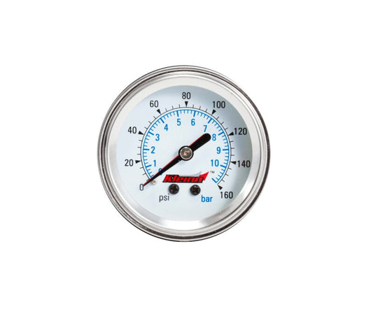 Kleinn Panel Mount/ Illuminated/ 160 PSI Single Needle Air Pressure Gauge
