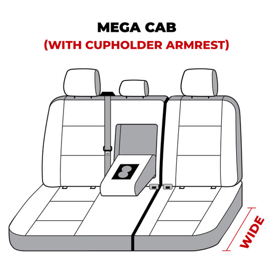 Covercraft 22-24 Dodge RAM Mega Polycotton SeatSaver Custom Second Row Seat Covers - Misty Grey