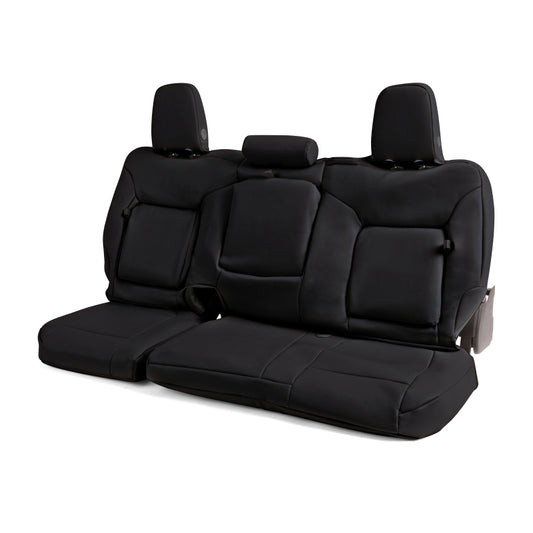 Covercraft 15-24 Ford Transit Leatherette PrecisionFit Custom Front Row Seat Covers - Black