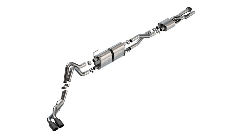 Borla 20-26 Ford F250/F350 SD 7.3L V8 CC SB (160in WB) (SRW) S-Type Cat-Back Exhaust - Blk Chrome
