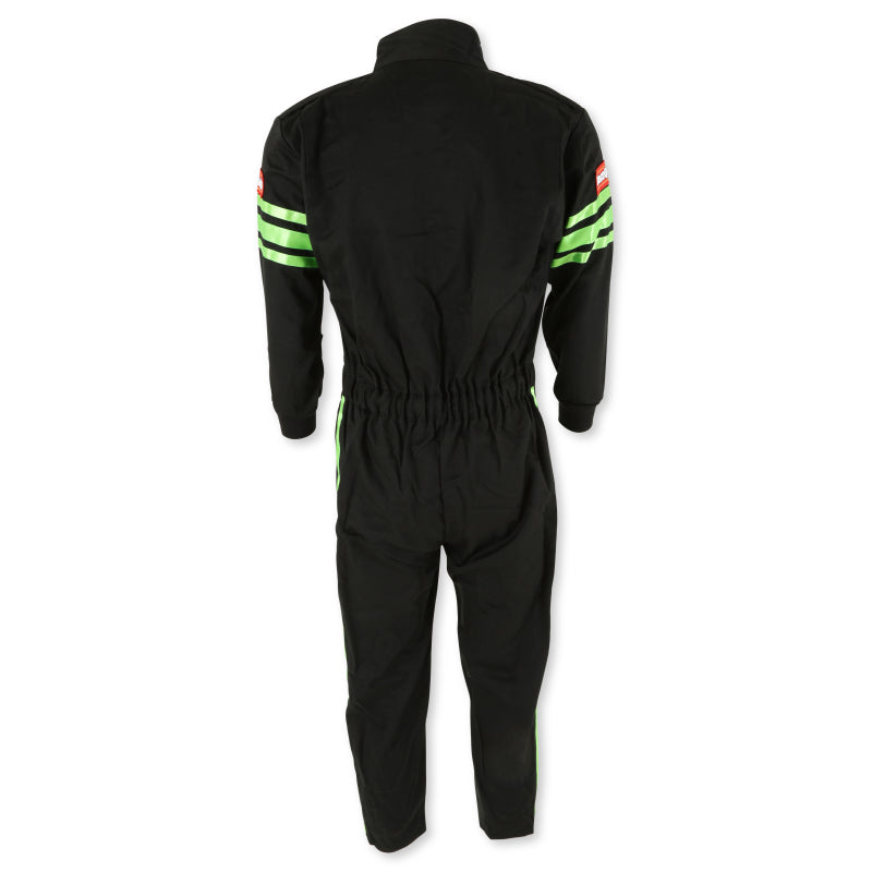RaceQuip Green Trim SFI-1 JR. Suit - Kids XSM