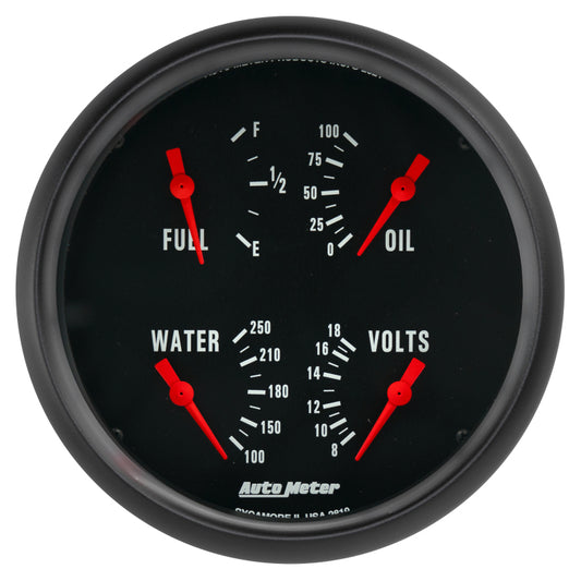 Autometer Z-Series Quad 5in. - 0 OhmE-90 OhmF