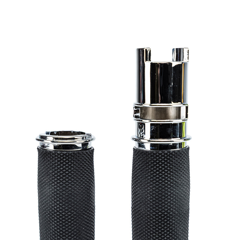 Bikers Choice Billet Aluminum Chrome Throttle-By-Wire Contour  Grips