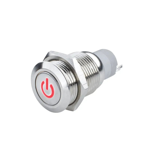Oracle Pre-Wired Power Symbol On/Off Flush Mount LED Switch - Red