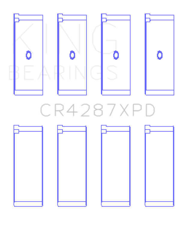 King Honda B18C1/B18C5 16V (Size Standard - Predoweled for Alum Rods) Performance Rod Bearing Set