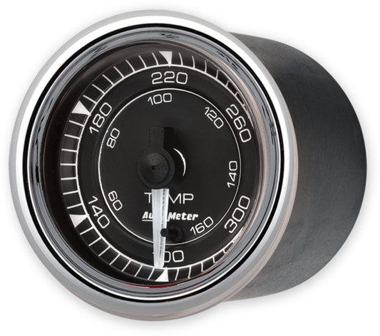 AutoMeter Chrono 2-1/16in 300 Degree Temperature Electric Gauge - Chrome