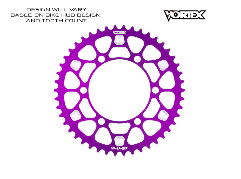 Vortex Racing V4 41 Tooth 525 Rear Sprocket - Purple