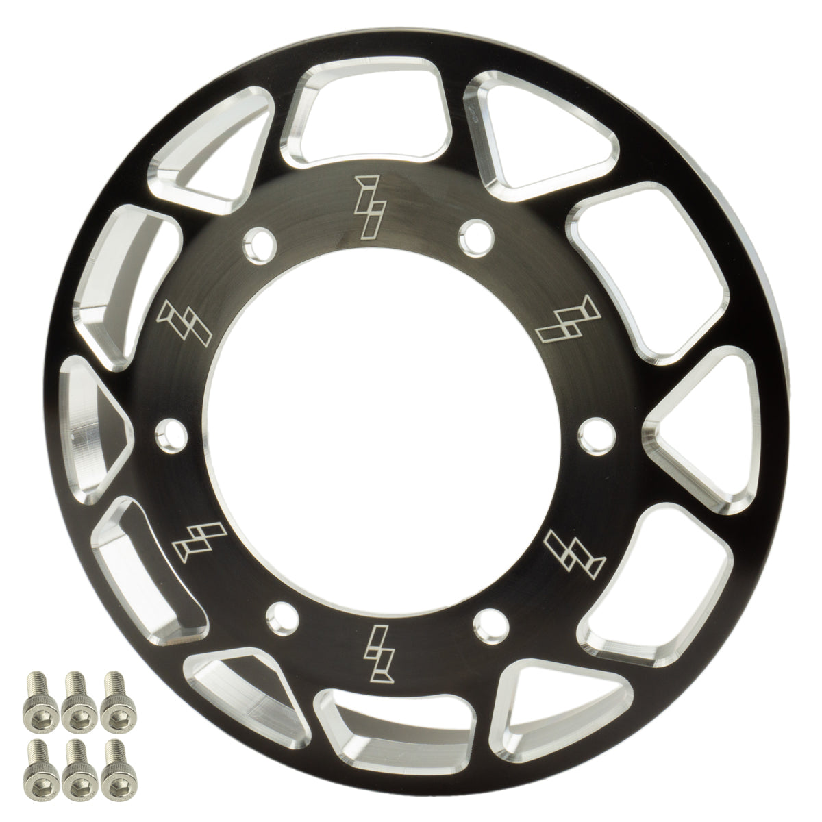 Industrial Injection 03-12 Cummins Common Rail Billet Fan Pulley Black Anodized (w/Bolts)