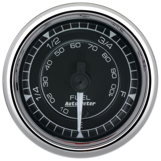 AutoMeter Chrono 2-1/16in 0-280 Ohm Programmable Fuel Level Gauge - Chrome