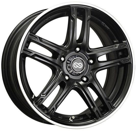 Enkei FD-05 18X7.5 5x114.3 53mm Offset 72mm Bore Black Machined Wheel (MOQ 40)