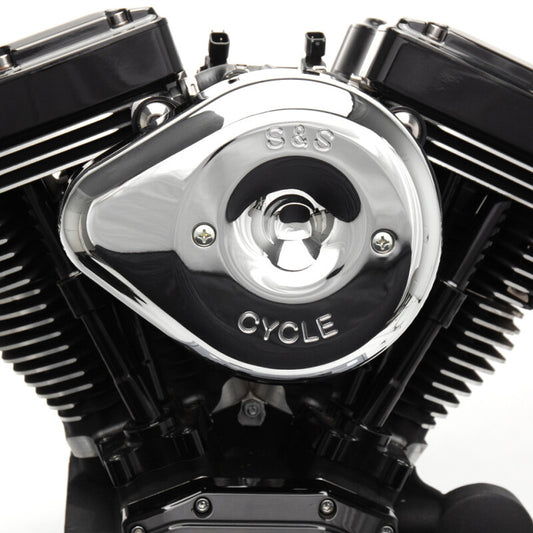 S&S Cycle 1999+ BT w/ Super E/G Carb Stealth Air Cleaner Kit w/ Chrome S&S Teardrop